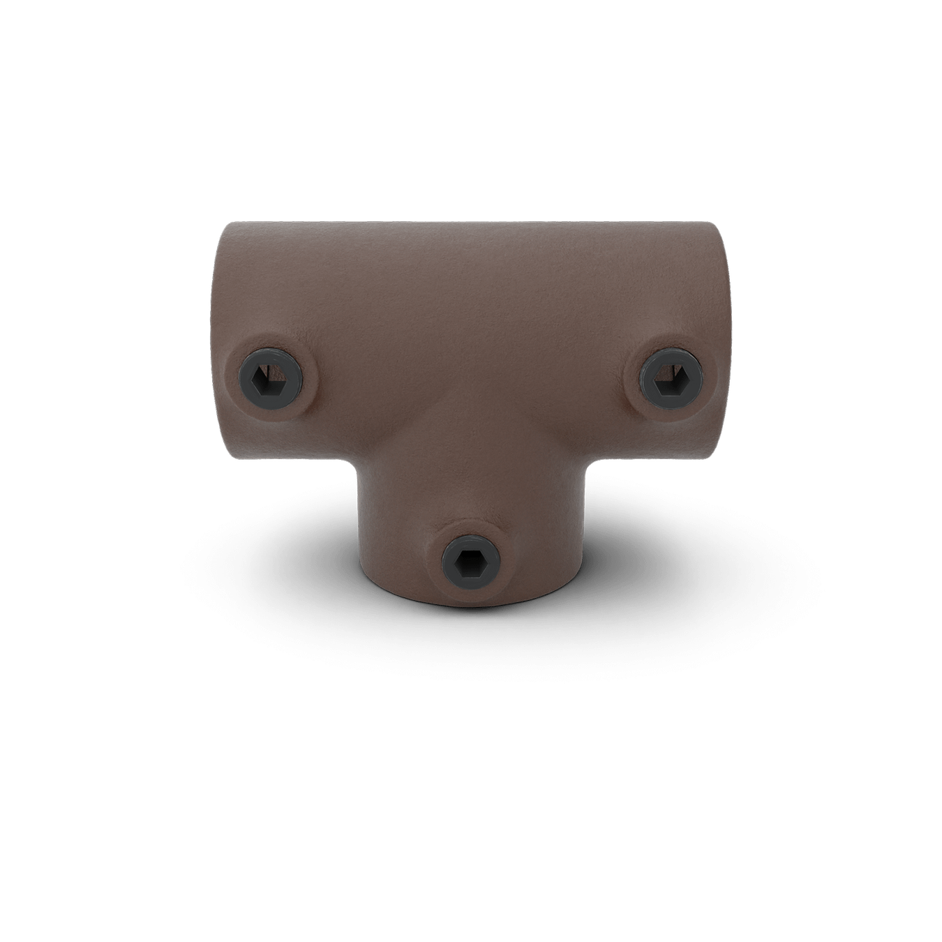 Buiskoppeling Lang T-stuk - vintage bruin-C / 33,7 mm